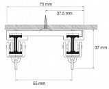 10 Supports blancs double pose plafond - 45.80€ TTC