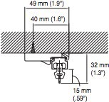 Fixation plafond support simple